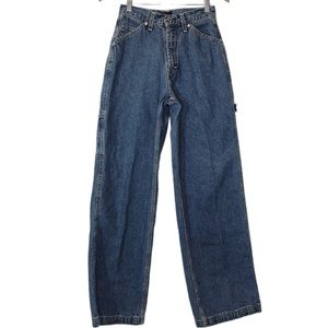 Tommy Hilfiger Jeans Classic Vintage Denim Carpenter High Rise Wide Leg Size 27